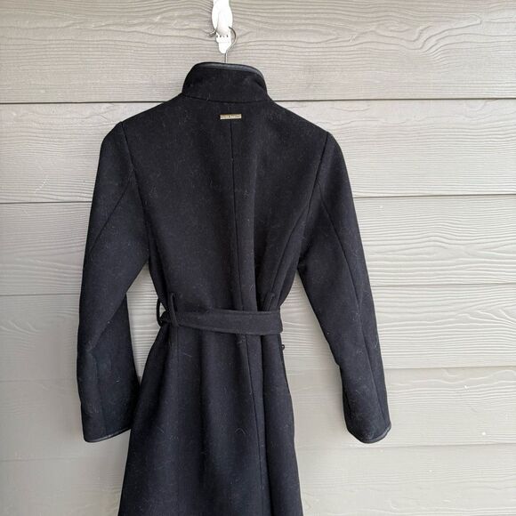 Vince Camuto wool faux leather trim jacket - Picture 5 of 7